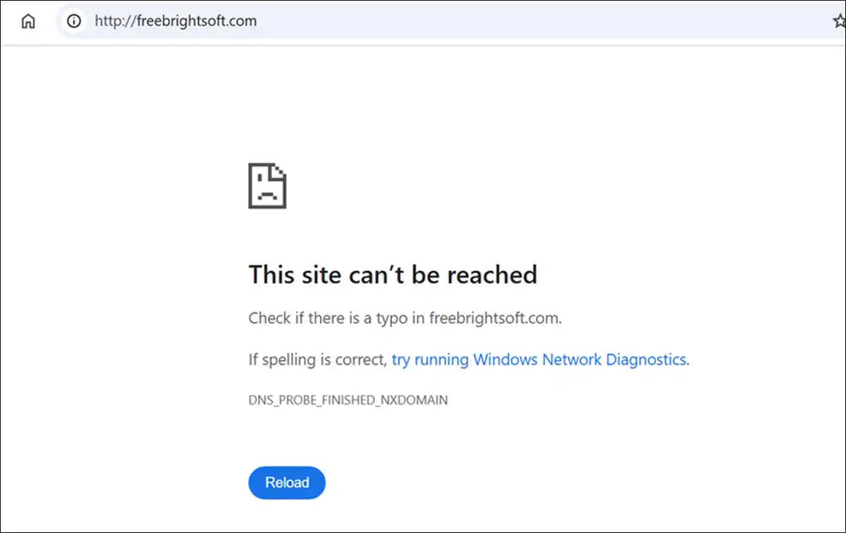 FreeBrightSoft.com returns a 503 Service Unavailable error right now