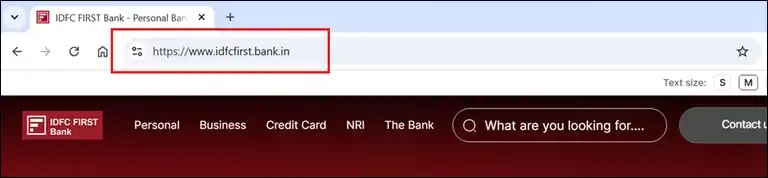 Verifying the official IDFC First Bank domain for safe Capital First login
