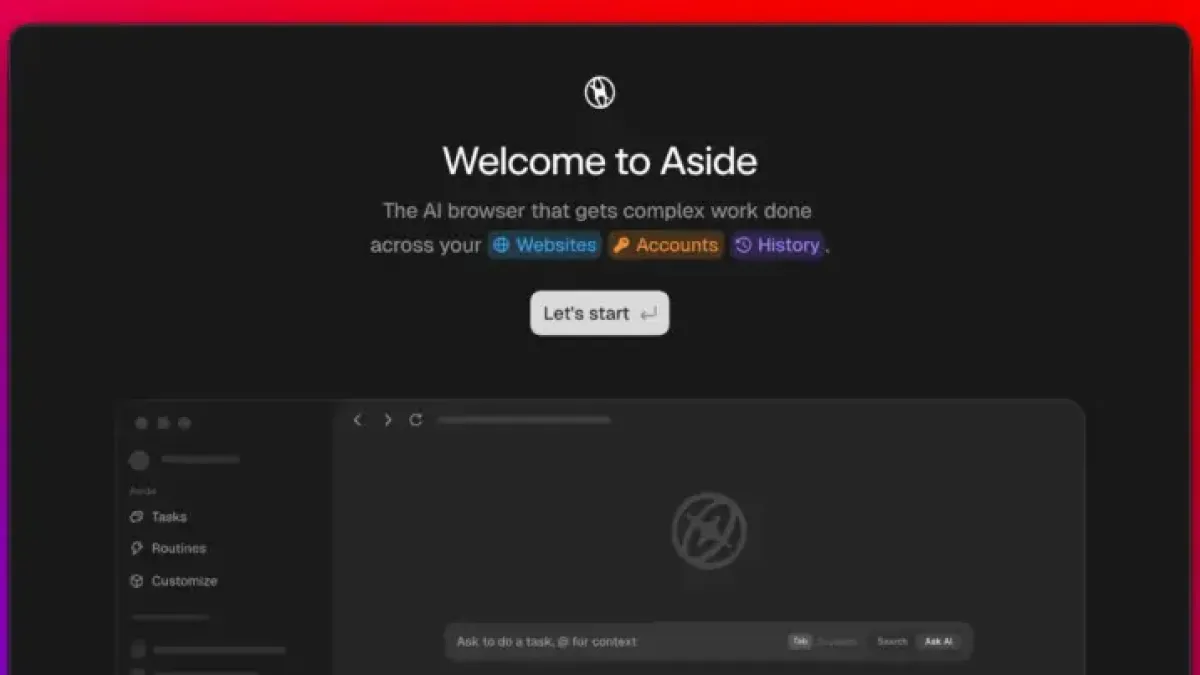 Aside AI Browser Launches With 297/300 Benchmark Score, Targets Comet and Dia Users