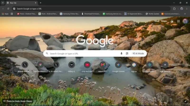 Google Chrome Test Moves New Tab Shortcuts Lower, Creating Large Whitespace Gap