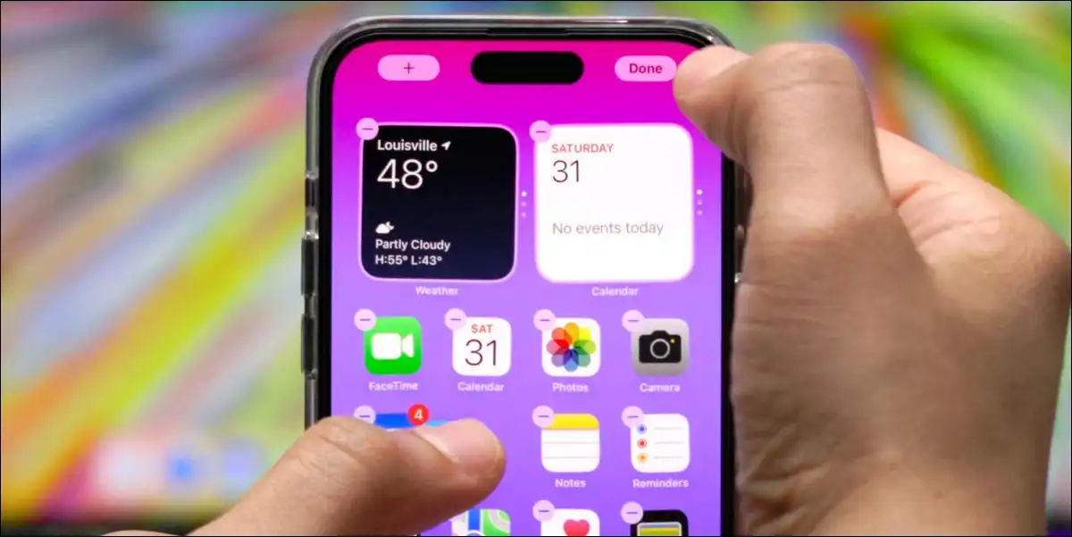 iPhone 16 home screen edit mode showing icon tint and size options in iOS 26