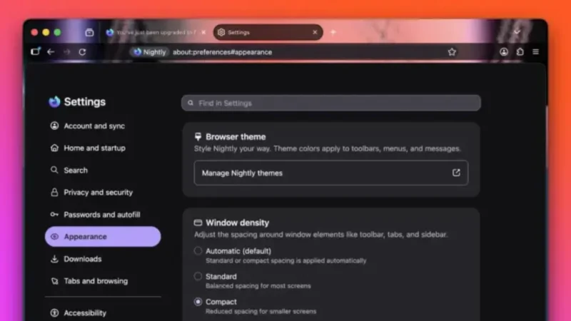 Mozilla Returns Compact Mode to Firefox as Nova UI Redesign Draws User Backlash