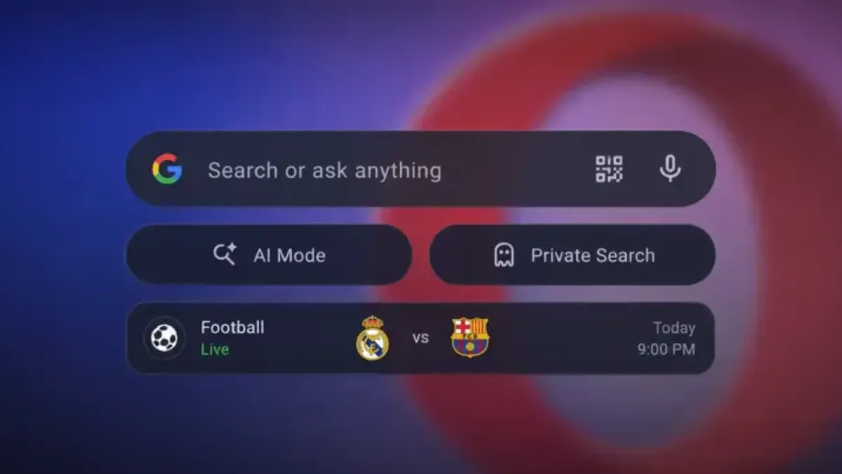 Opera Redesigns Android Home Screen With AI Shortcuts and World Cup Team Tracker